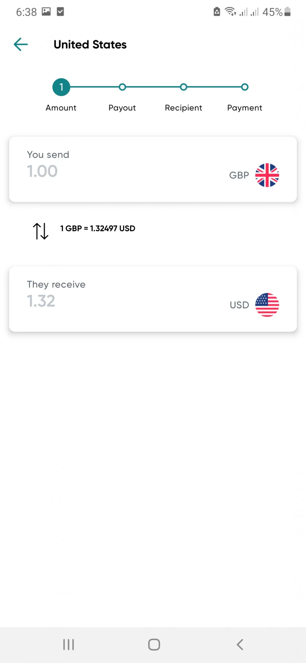 Sending money via WorldRemit app
